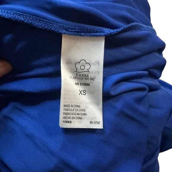 FARM Rio Bright Blue Long Sleeve Midi Dress Size XS NWT - Picture 9 of 14